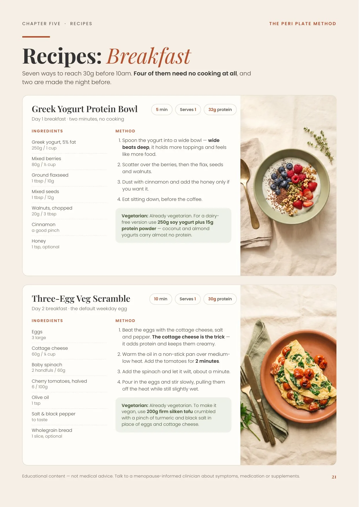 A recipe page